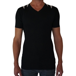 Herre Holdnings T-shirt med ærme - sort str. L
