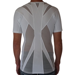 Herre Holdnings T-shirt med ærme hvid ryg