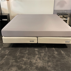 Tencel Boxlagen med elastik i Grå - str. 180 x 200 x 40 cm